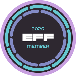 Jeg har betalt medlemskap i Electronic Frontier Foundation 2026
